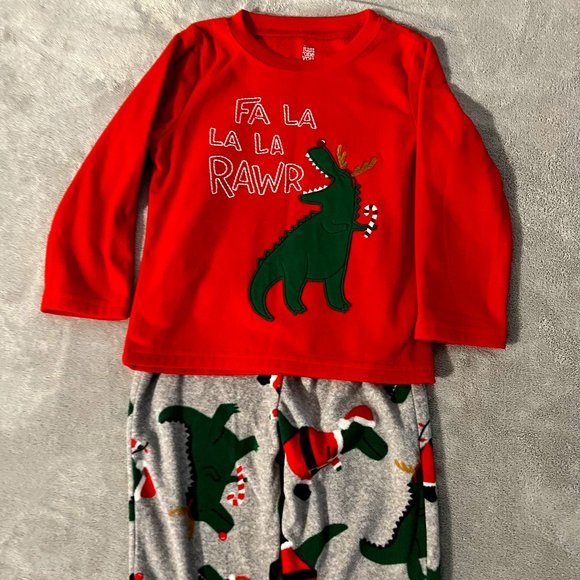 Carter's Other - Carter's Two Piece Dinosaur Holiday Pajamas - 2T